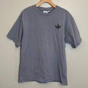 Adidas Grey Skateboard Streetwear Cotton T-Shirt